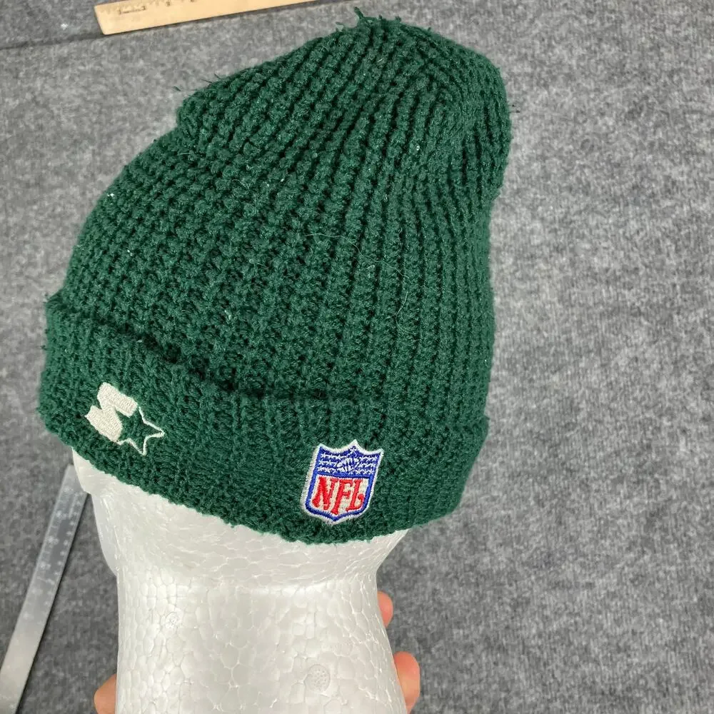 NFL Green Bay Packers Beanie OSFM‎ Green Knit Winter Hat Retro Team Logo
